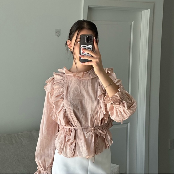 Doen pink long sleeve top size small - Picture 6 of 9